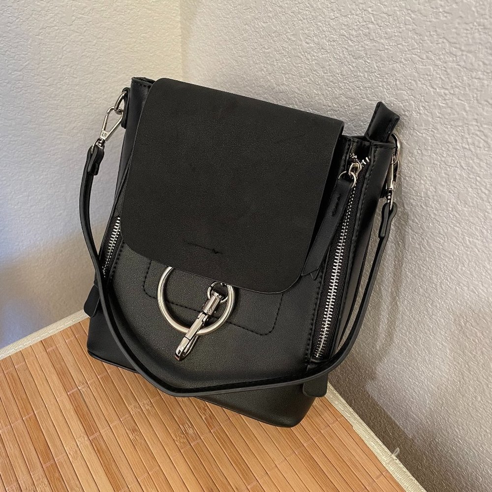 Lulus Black Vegan Leather Backpack